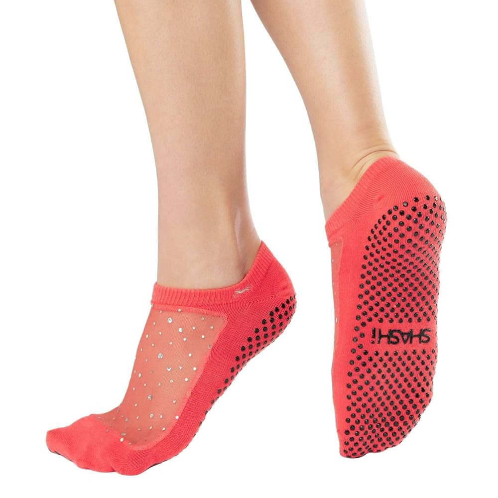 SHASHI Sparkle Mesh Socks for Women – Shimmer, Full-Coverage Non Slip Socks for Barre, Yoga and... | Amazon (US)