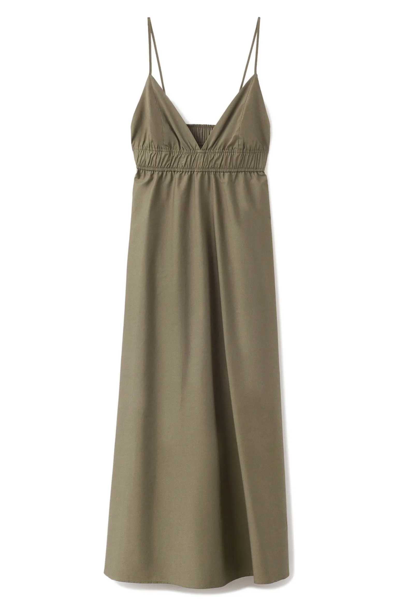MANGO V-Neck Shirred Lyocell Blend Dress (Women) | Nordstrom | Nordstrom