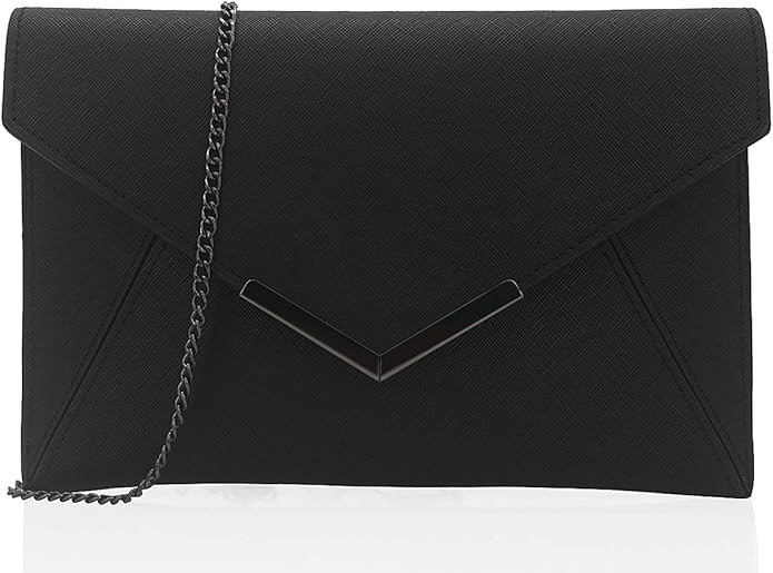 Dexmay Women Envelope Clutch Handbag Medium Saffiano Leather Foldover Clutch Purse | Amazon (US)