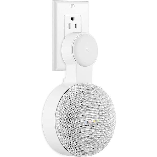 Google Home Mini Wall Mount Holder, Caremoo Space-Saving Design AC Outlet Mount, Perfect Cord Manage | Amazon (US)