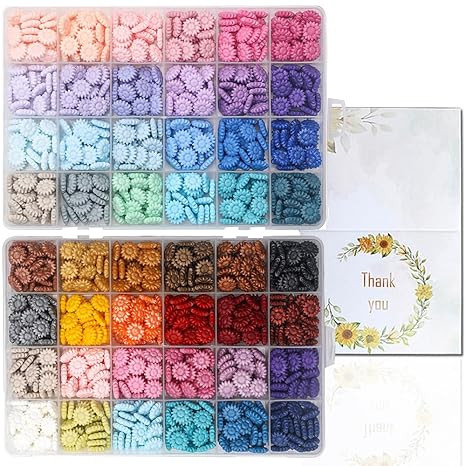 48 Color Wax Seal Beads 1400pcs Sunflower Sealing Wax Beads for DIY Craft Christmas New Year Wedd... | Amazon (US)