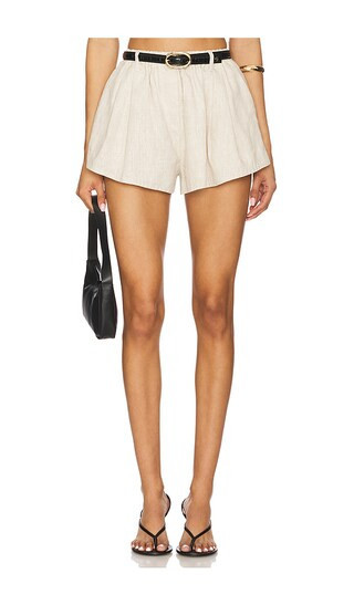 Lovers and Friends Caren Linen Short in Neutral. - size L | Revolve Clothing (Global)
