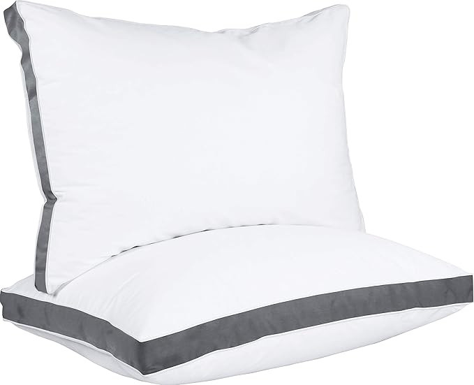 Utopia Bedding Gusseted Pillow (2-Pack) Premium Quality Bed Pillows - Side Back Sleepers - Dark G... | Amazon (US)