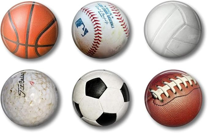 Sports Magnets - Locker Magnets for Boys - Football, Basketball, Soccer, Volleyball, Golf, Baseba... | Amazon (US)