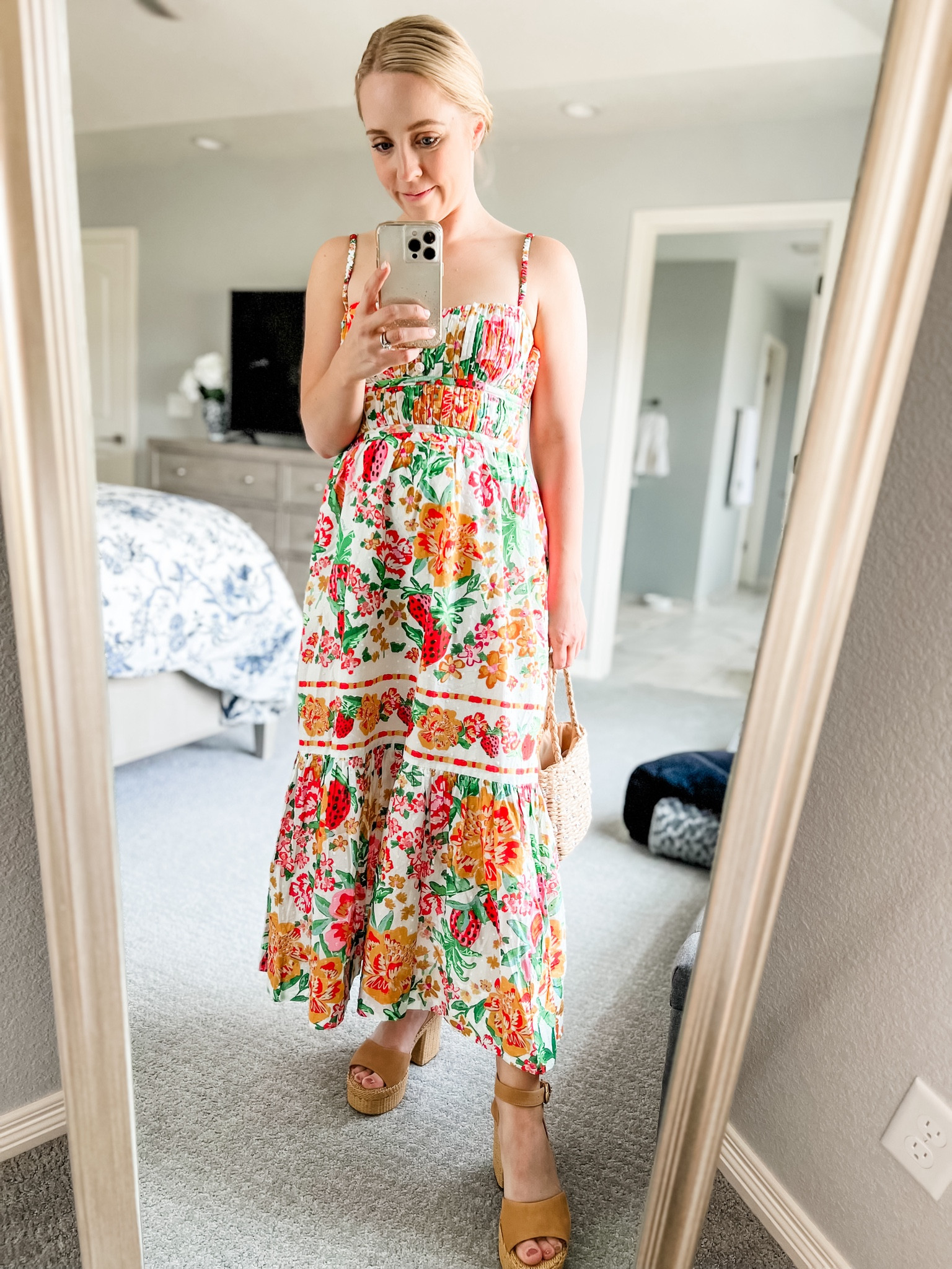 This summer dress has the most beautiful strappy, open back! Fits true to size. Perfect for a summer vacation or the pool!

Summer dress. Farm Rio. Summer outfit. Dress. Beach outfit. Vacation outfit. 

#LTKtravel