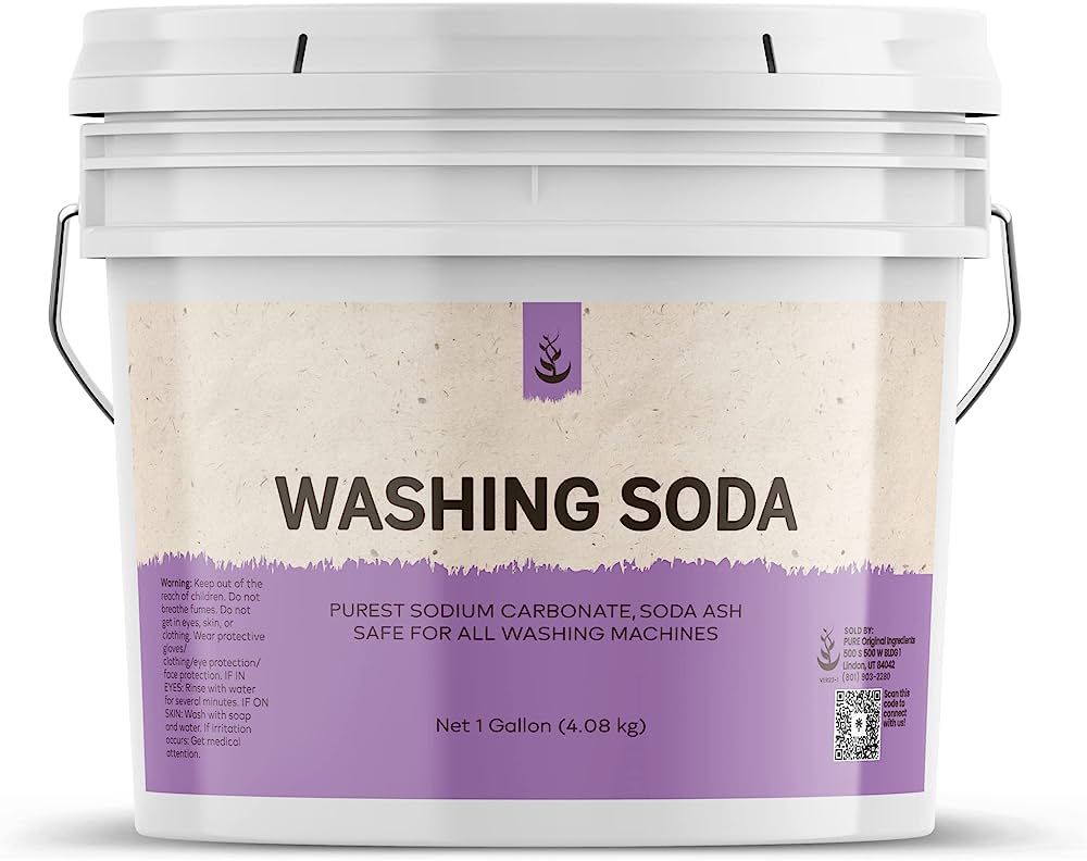 PURE ORIGINAL INGREDIENTS Natural Washing Soda (1 Gallon) Sodium Carbonate, Stain Remover, Water ... | Amazon (US)