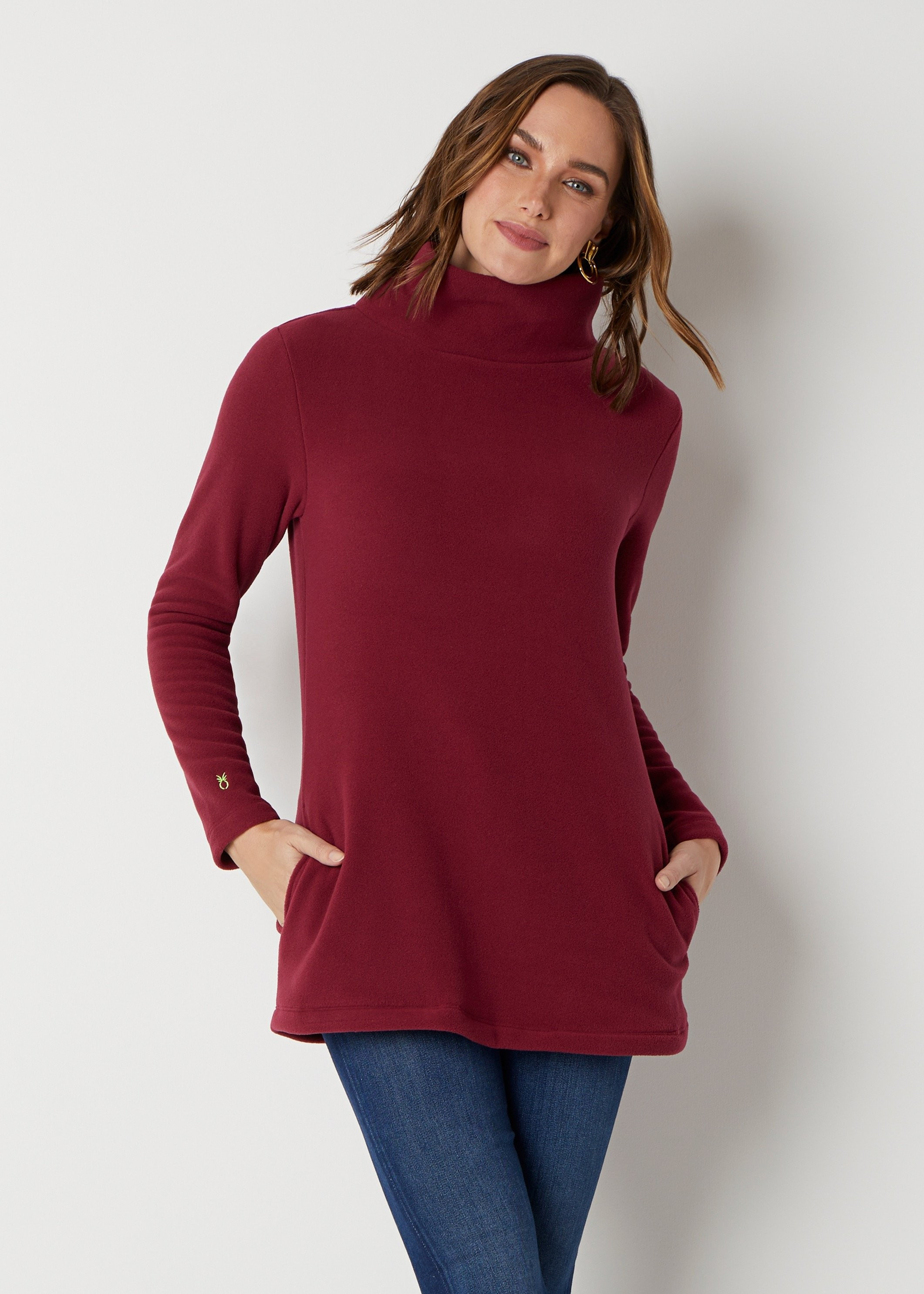 Cobble Hill Turtleneck (Burgundy) | Dudley Stephens