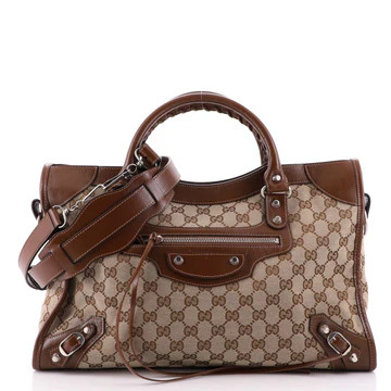 x Balenciaga The Hacker Project Neo Classic City Bag GG Canvas Medium | Rebag