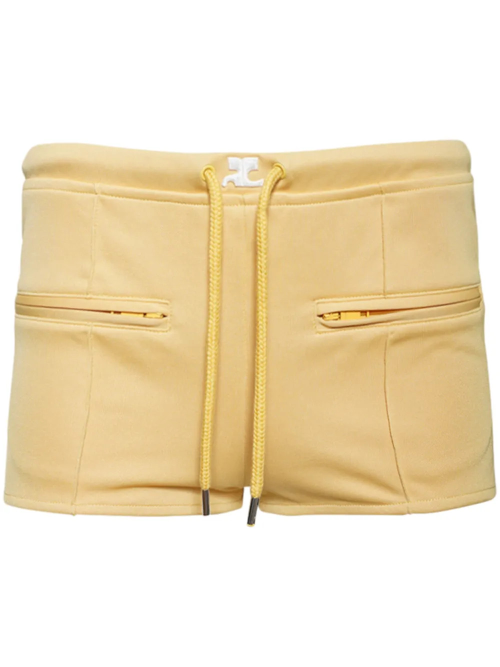 Courrèges Drawstring Mini Shorts | Yellow | FARFETCH | Farfetch Global