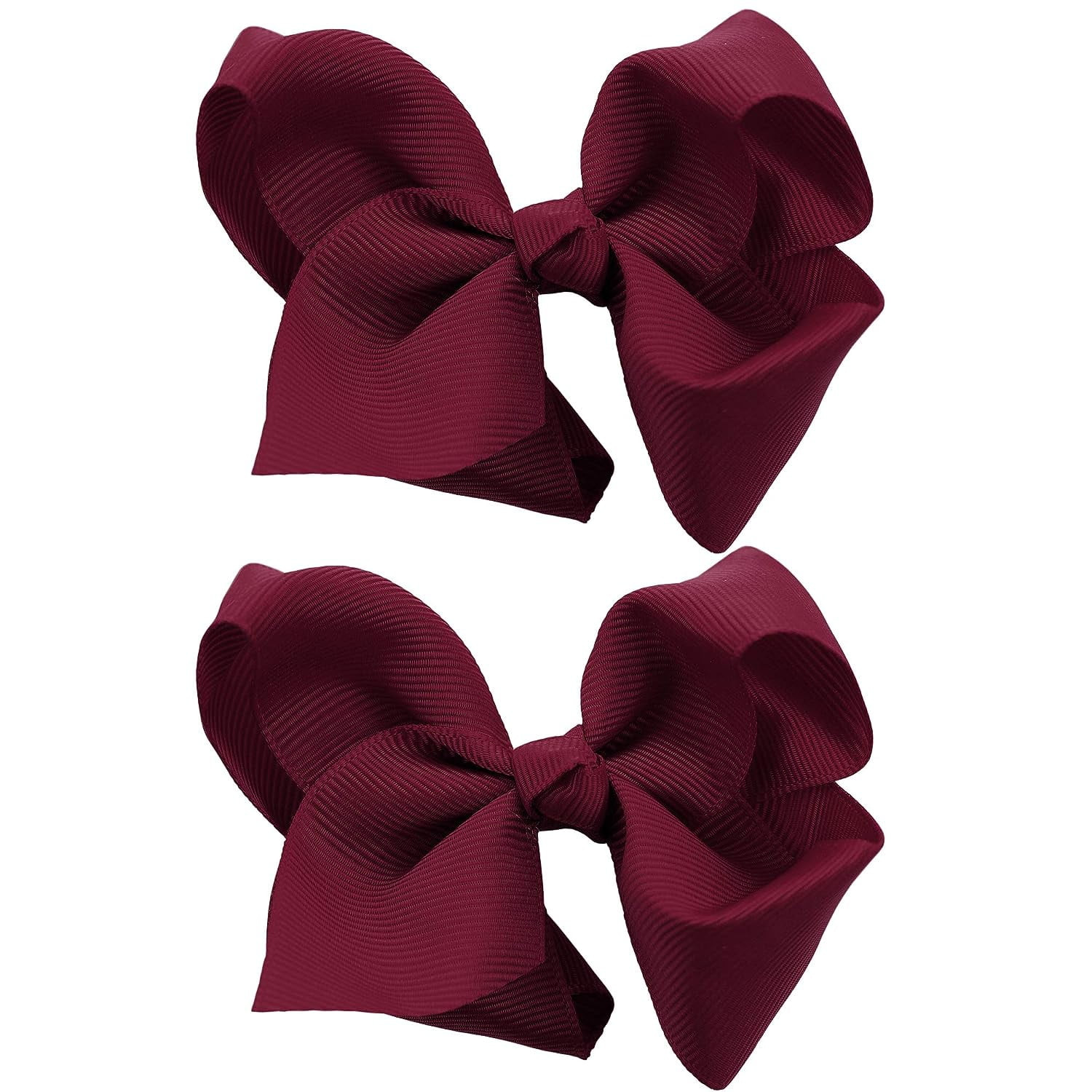 Holzlrgus Toddlers' Girls' Smooth Grosgrain Ribbon Bow Alligator Clip, Burgundy | Walmart (US)