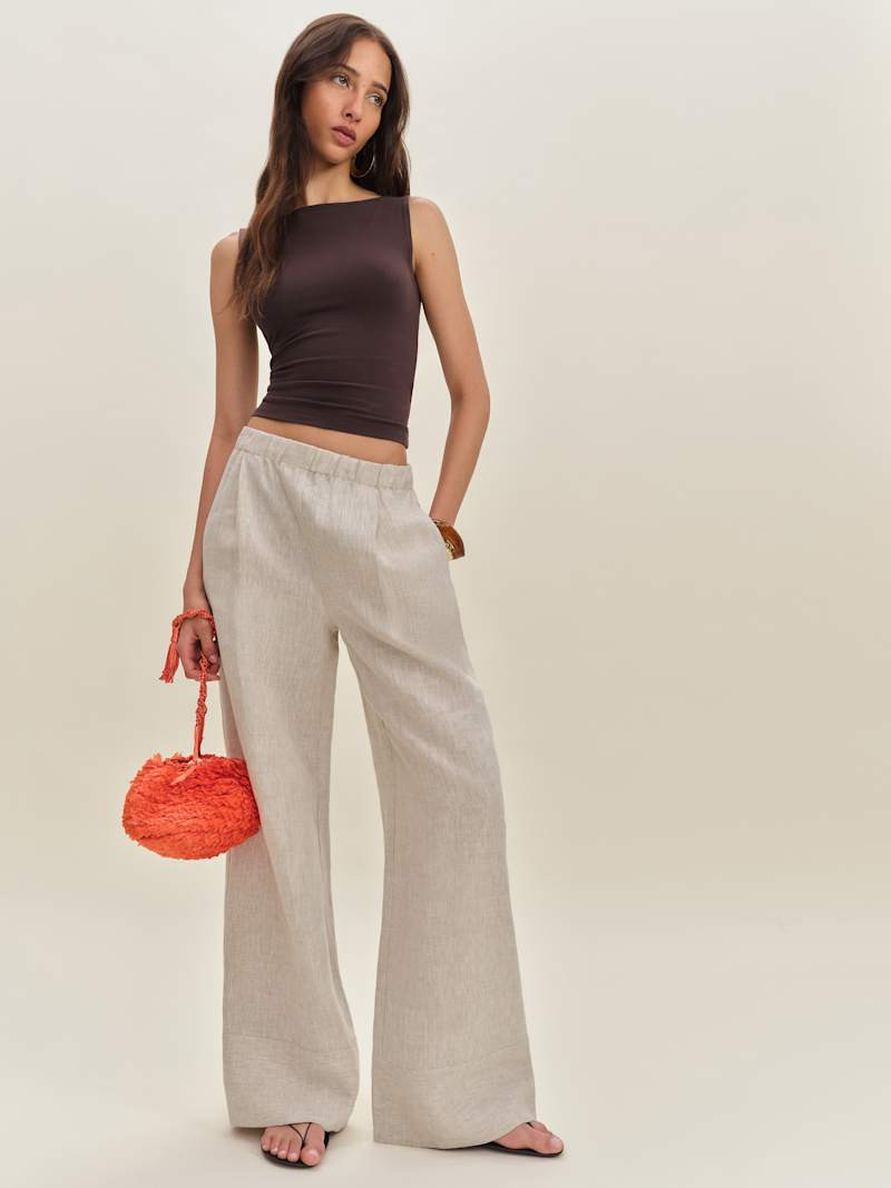 Fernando Linen Wide Leg Pant | Reformation (Global)