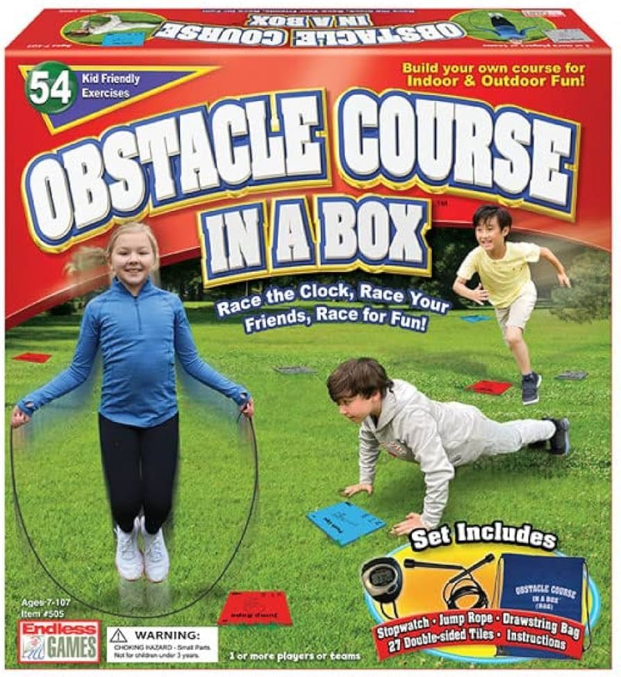Obstacle Course in A Box - Indoor & Outdoor Game with 54 Fun Physical Challenges for 1 or More Pl... | Amazon (US)