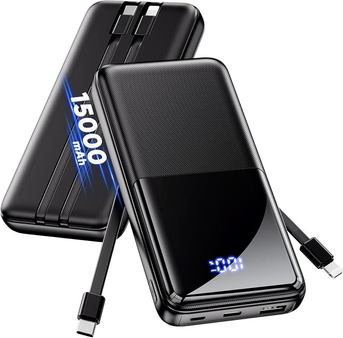 Portable Charger Power Bank - Slim 15000mAh 50% Larger Capacity Battery Pack, USB C 22.5W Fast Ch... | Amazon (US)