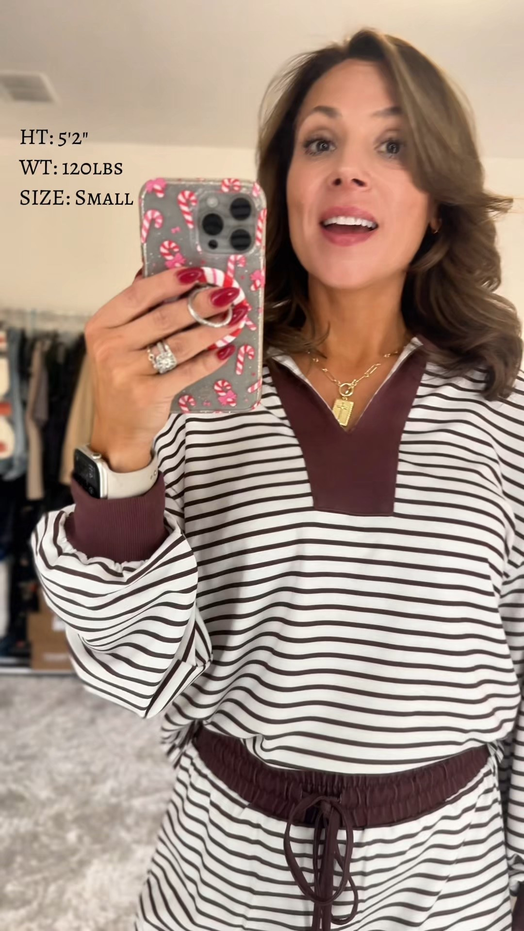 Stop choosing between comfort and style—this striped 2 piece matching set does both.

I’m 5’2” in my true size small, and the fit is perfect. The built-in shorts under the skirt are a total game-changer—you can bend, sit, or stretch without worrying about coverage. The V-neck top with long sleeves is soft and breathable, and the high-waist skirt gives a flattering shape. The fun stripes add personality without trying too hard.

Perfect for lounging at home, running errands, weekend casuals, travel, or any time you want a comfortable, stylish, effortless outfit. Comes in 6 colors, so it’s easy to grab more than one.

💖 Don’t wait—your new favorite set is just a click away! #matchingsets
#twopieceset
#womensloungewear
#casualstyle
#everydayoutfits
#comfortablefashion
#modernmomstyle
#over40style
#athleisurewear
#effortlessstyle