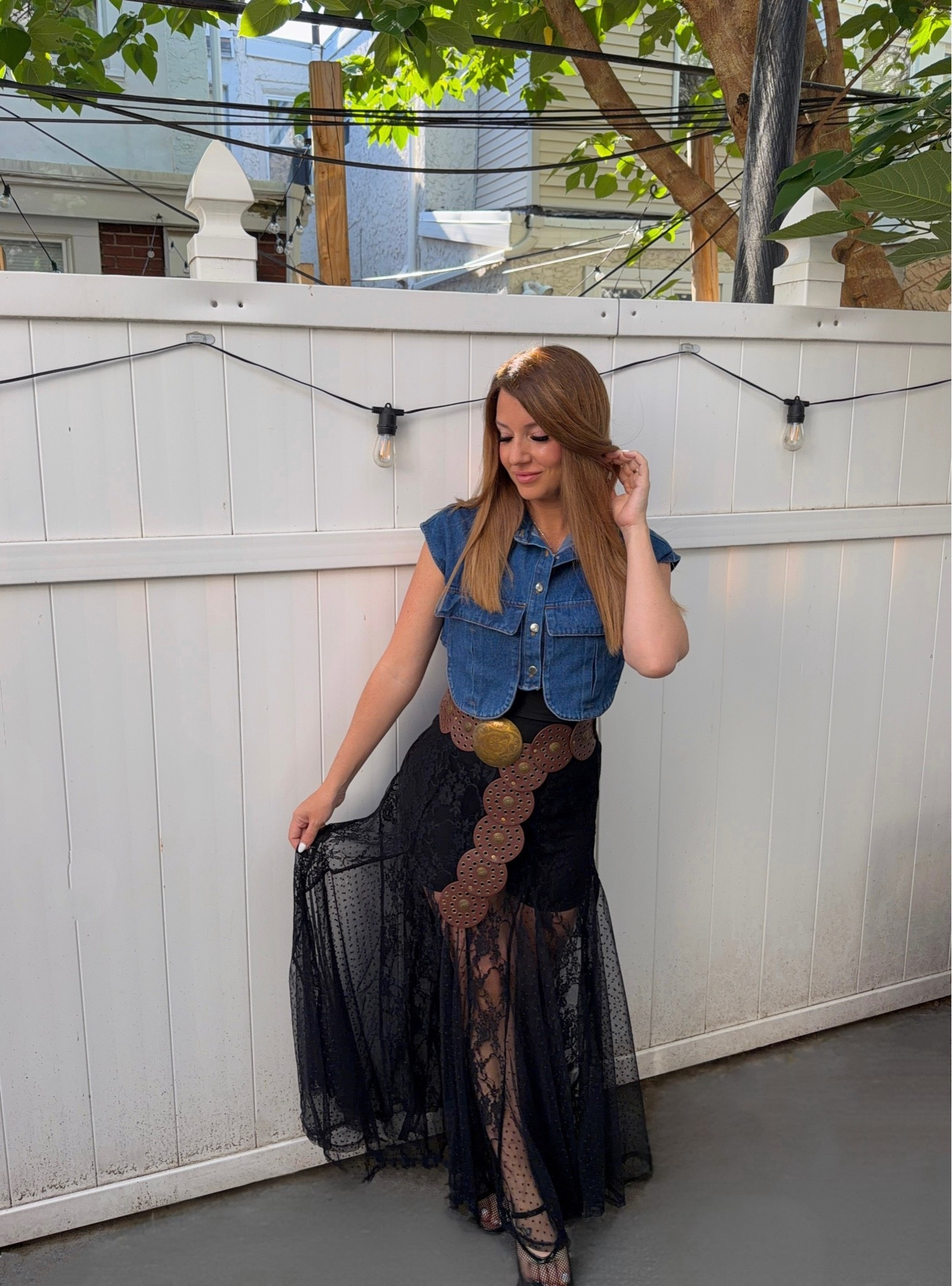 Size Small Denim Crop
Size Small Shorts
Size Small Lace Maxi 
Size 7 Flats

#LTKootd #LTKmomlife #LTKSaleAlert