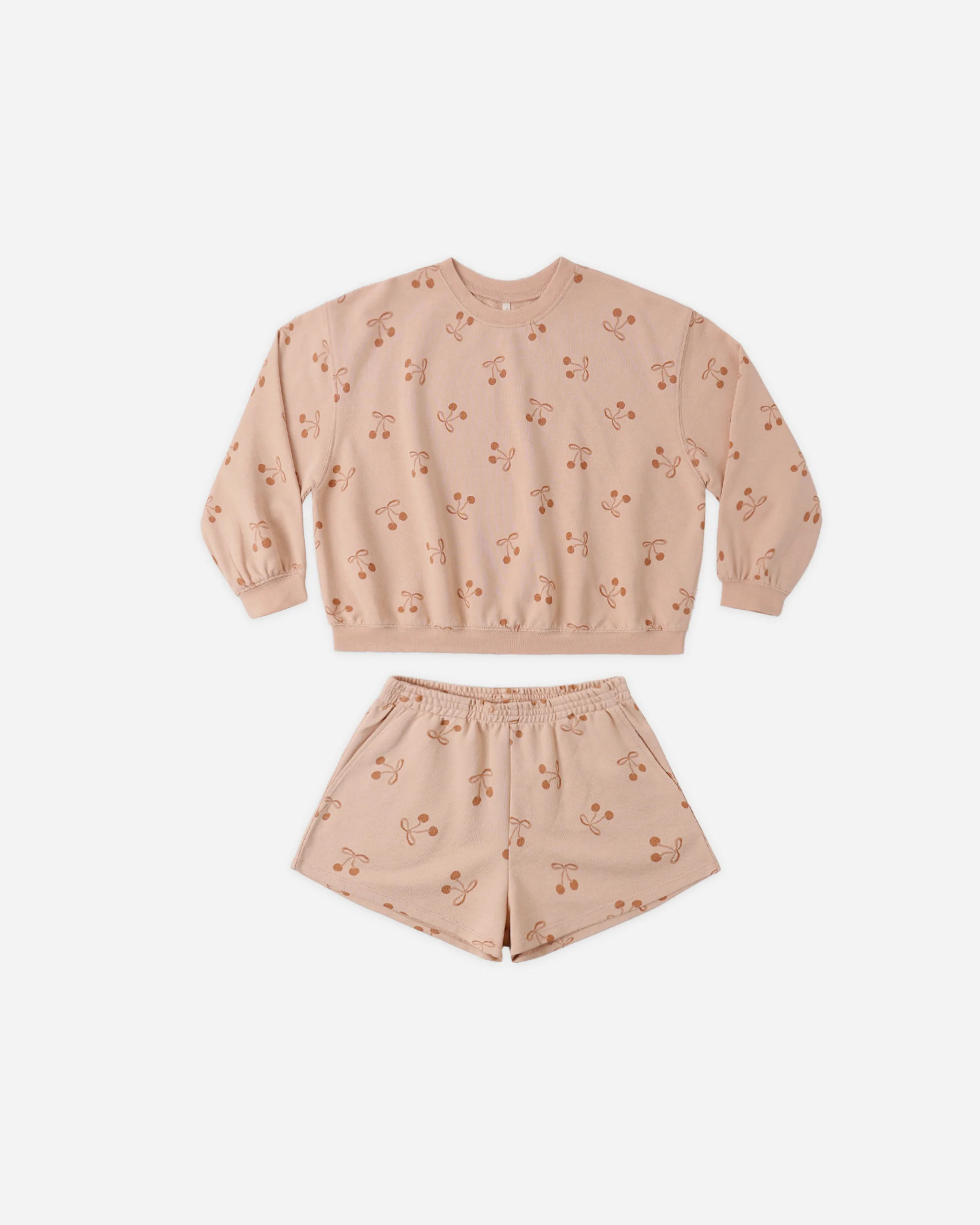 Summer Terry Set Cherry Bows | Rylee + Cru