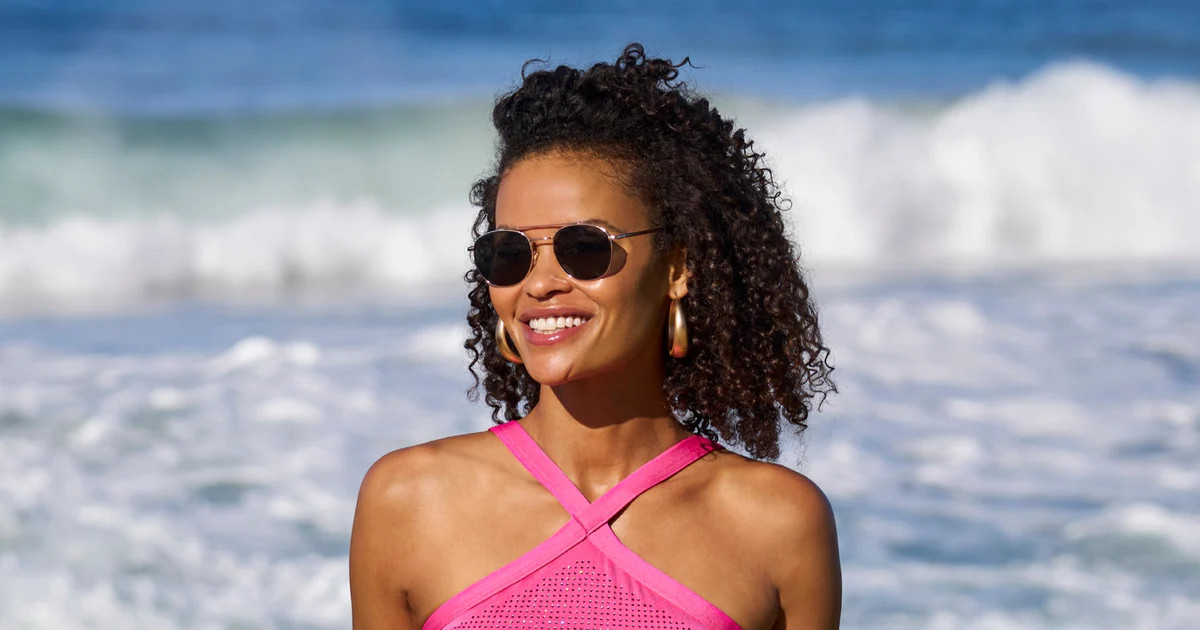 Embellished High Neck Tankini - Pink | Boston Proper | Boston Proper