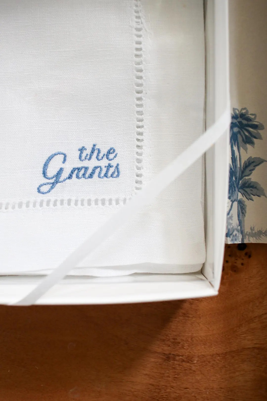 Custom Name Embroidered Cocktail Napkins | Hostess Gifts | Chinoiserie Gifts | Wedding Gifts | Ho... | Etsy (US)