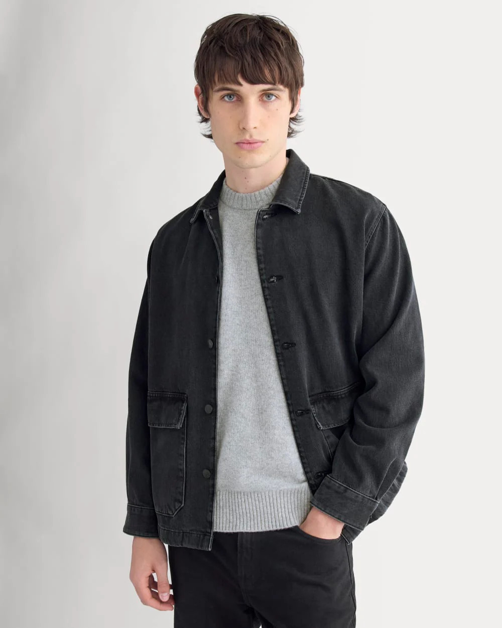 Denim Shacket | Washed Black | Everlane