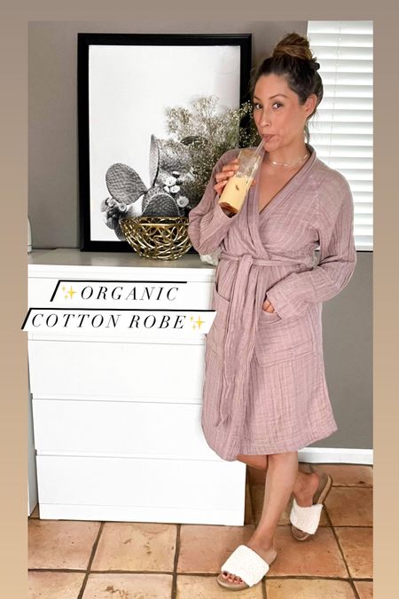 Just bought this organic cotton robe and I’m living in it. It’s made from a muslin type cotton so it’s the perfect temperature! Link a few others from the same company!  #organiccotton #organiccottonrobe #robe

#LTKSeasonal #LTKhome