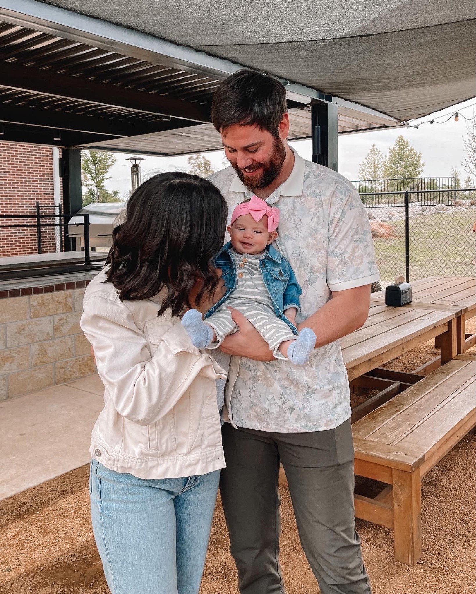 Love this tan denim jacket, so perfect for summer. Russell’s shirt is also on sale for Memorial Day weekend and how cute is Says jumpsuit! 

#LTKbaby #LTKsalealert #LTKfamily