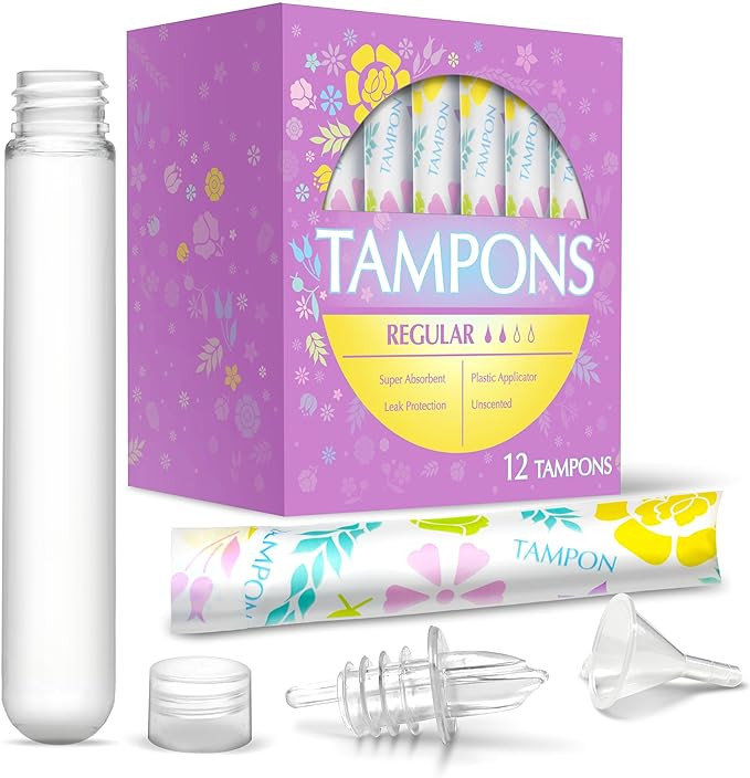 GoPong Tampon Flasks 12 Pack (18 oz Total) - Hidden Alcohol Travel Flasks for Women - Secret Liqu... | Amazon (US)