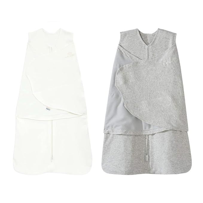 HALO 100% Cotton Sleepsack Swaddle, 3-Way Adjustable Wearable Blanket, TOG 1.5, Cream and Grey, N... | Amazon (US)