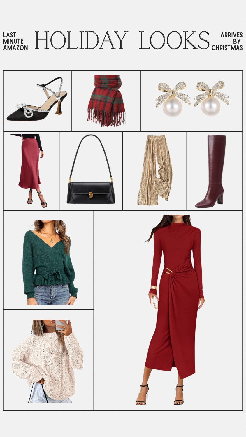 last minute holiday outfits from amazon, will arrive by christmas! 

#LTKHoliday #LTKFindsUnder50 #LTKSaleAlert