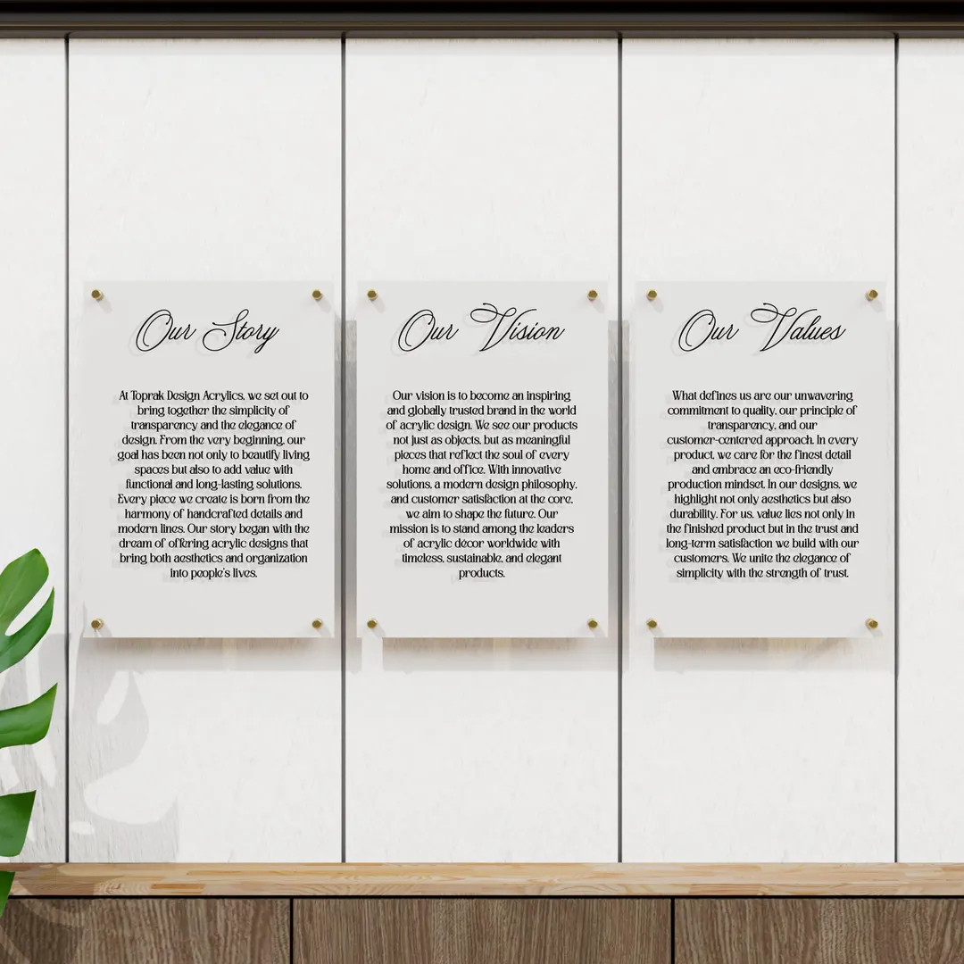 Personalized Acrylic Wall Plaque, Custom Office Sign, Corporate Motivational Quotes, Company Logo... | Etsy (US)