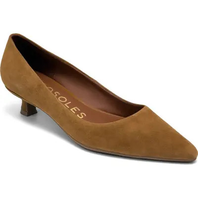 Aerosoles Rana Kitten Heel Pump in Tobacco at Nordstrom, Size 9 | Nordstrom