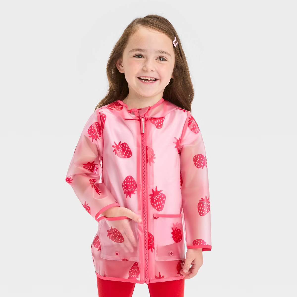 Toddler Girls' Printed Clear Rain Jacket - Cat & Jack™ | Target