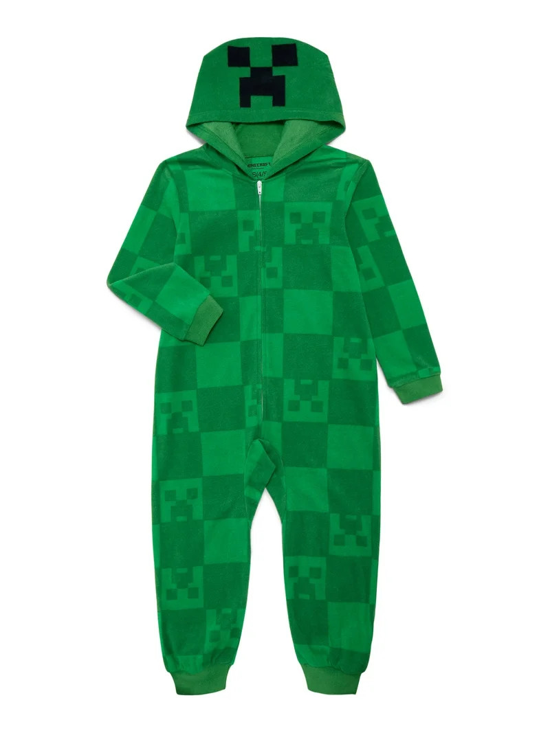 Minecraft Boys Hooded Union Suit, Sizes 4-12 | Walmart (US)