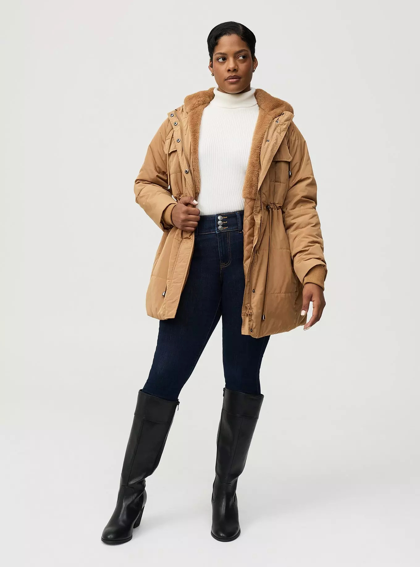 Fur-Lined Puffer Jacket | Torrid (US & Canada)