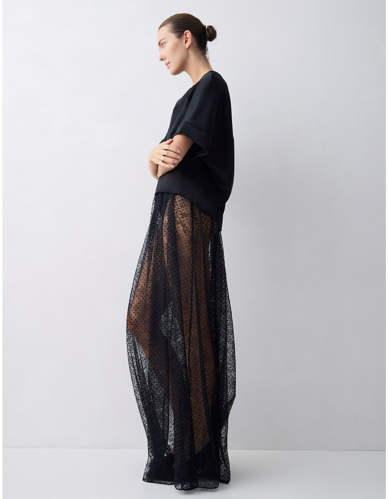 Bianca Spender Black Satin Evolve Top | David Jones | David Jones (Australia & New Zealand)