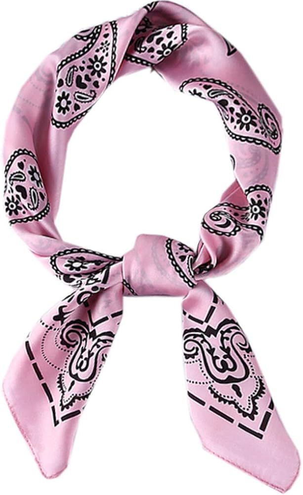 WENLOOY Square Satin Silk Hair Scarf Headscarf for Women/Men's Necktie Bandanas Pocket Square | Amazon (US)