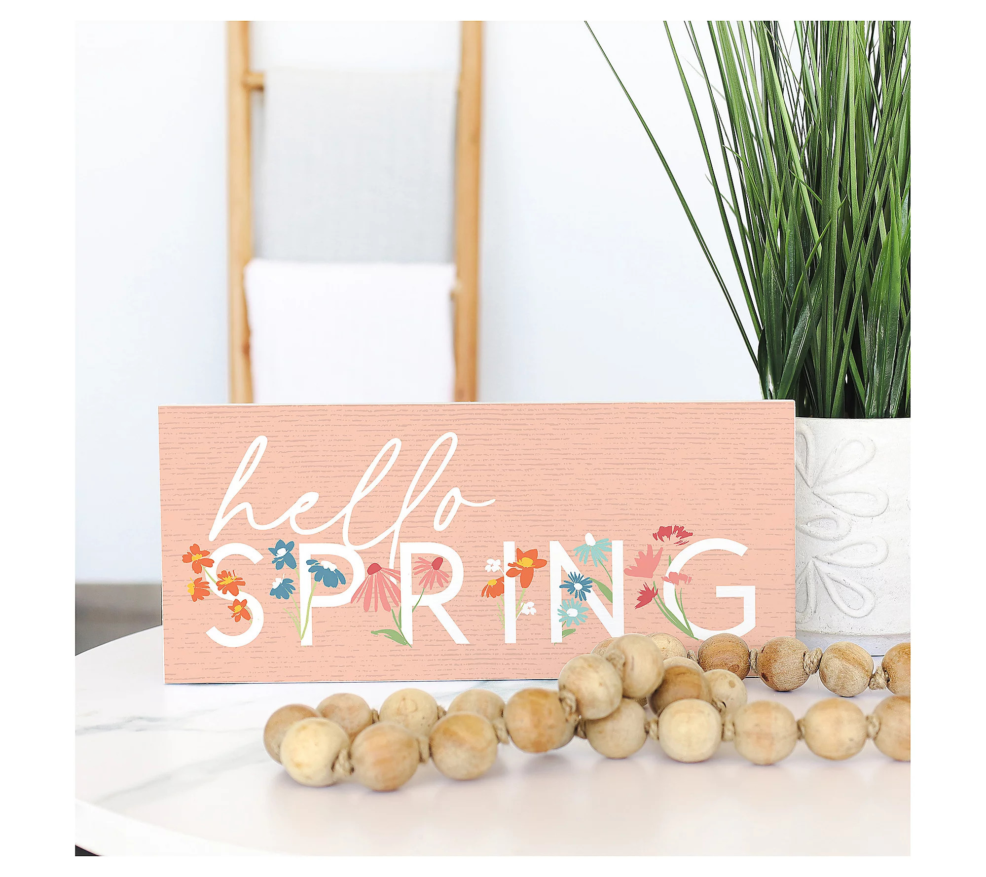 Sincere Surroundings 12"" Hello Spring Flowers I nspire Board | QVC