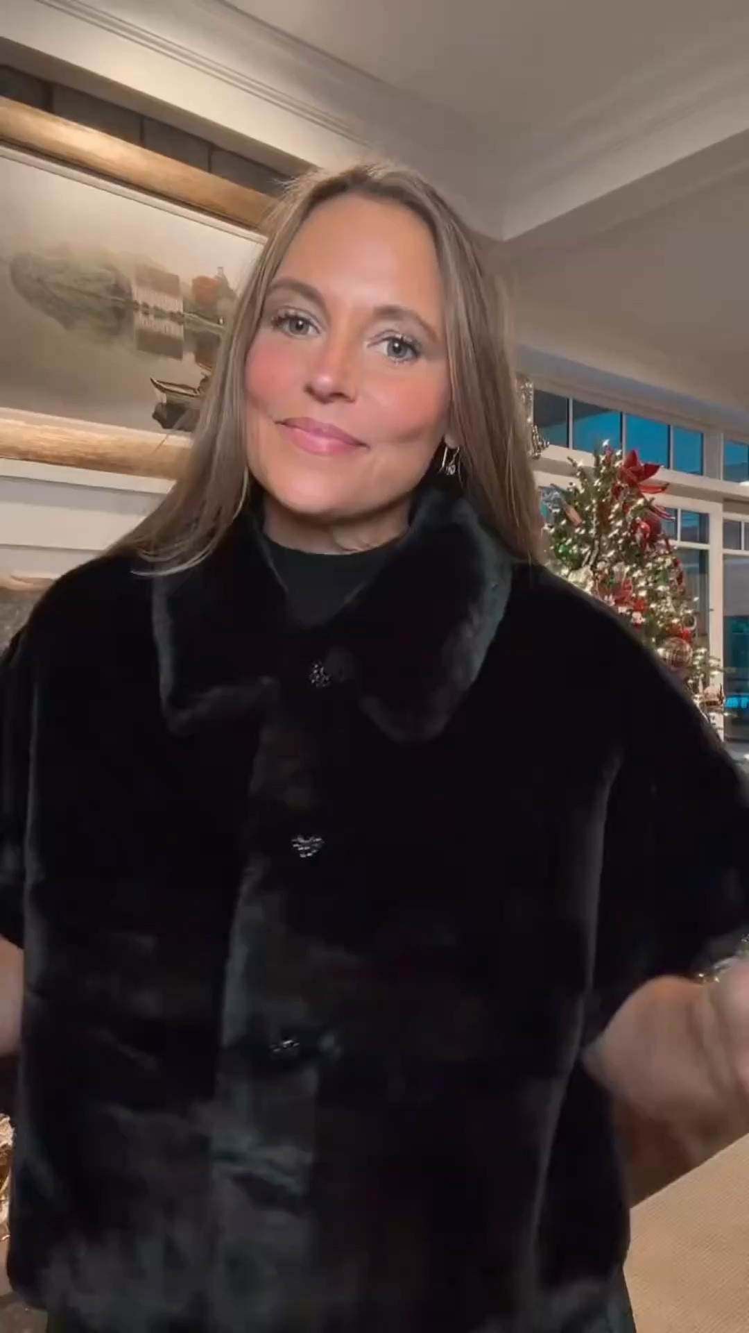 This stunning black cape is a new holiday arrival from Talbots. It is absolutely stunning and has such a luxury feel to it! Even the buttons are jaw dropping. Perfect to wear over holiday dresses! 

#LTKSeasonal #LTKOver40 #LTKHoliday