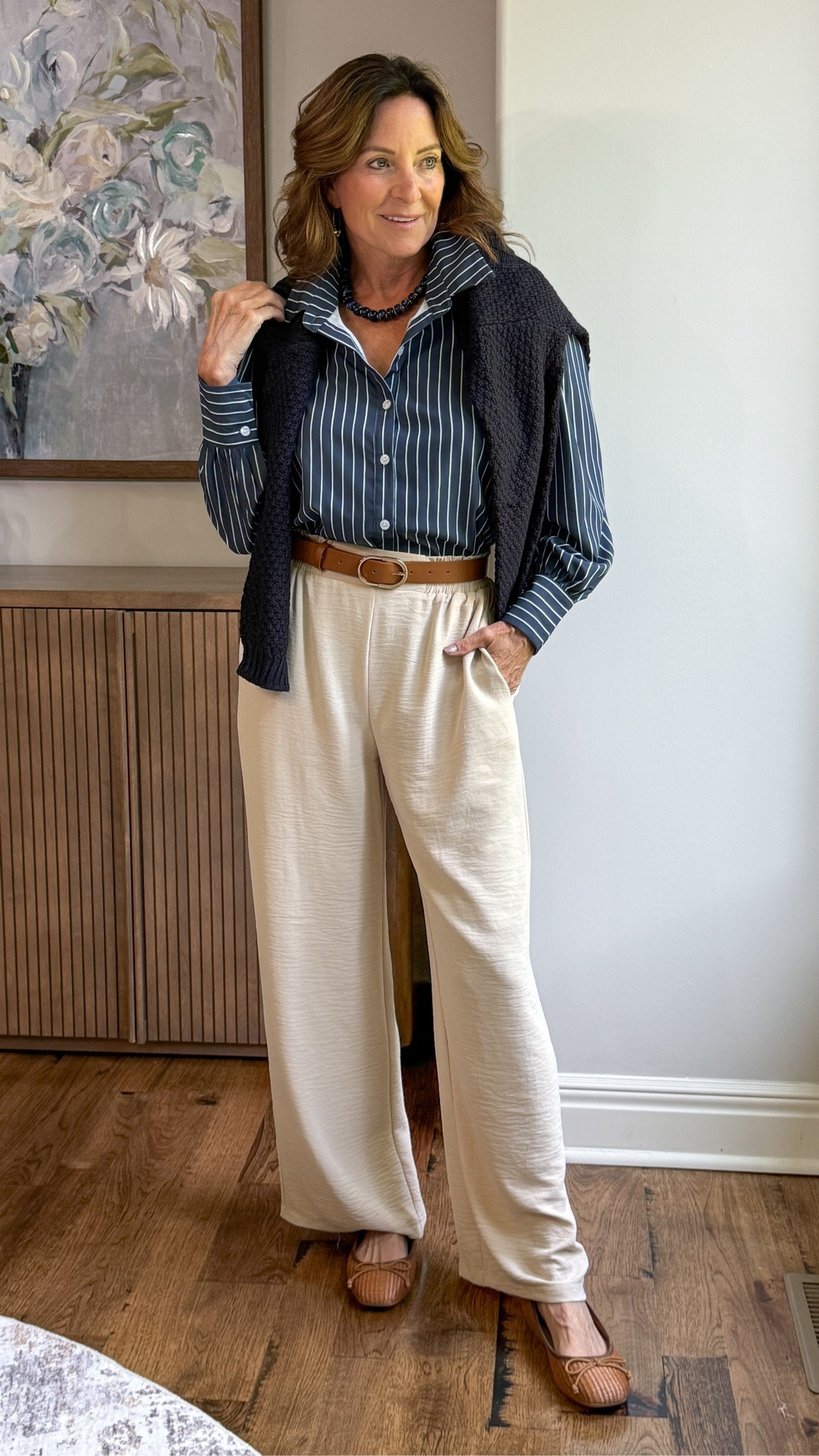Lightweight palazzo pants make great travel pants! Comfortable, wrinkle resistant, and take up so little room in your carryon. But the biggest reason? The versatility! They work for all seasons and easy to dress up or wear casual.

Are these on your packing list?

#fashionover50 #amazonfashion #travelstyles #packinghacks

Commissioned Link
