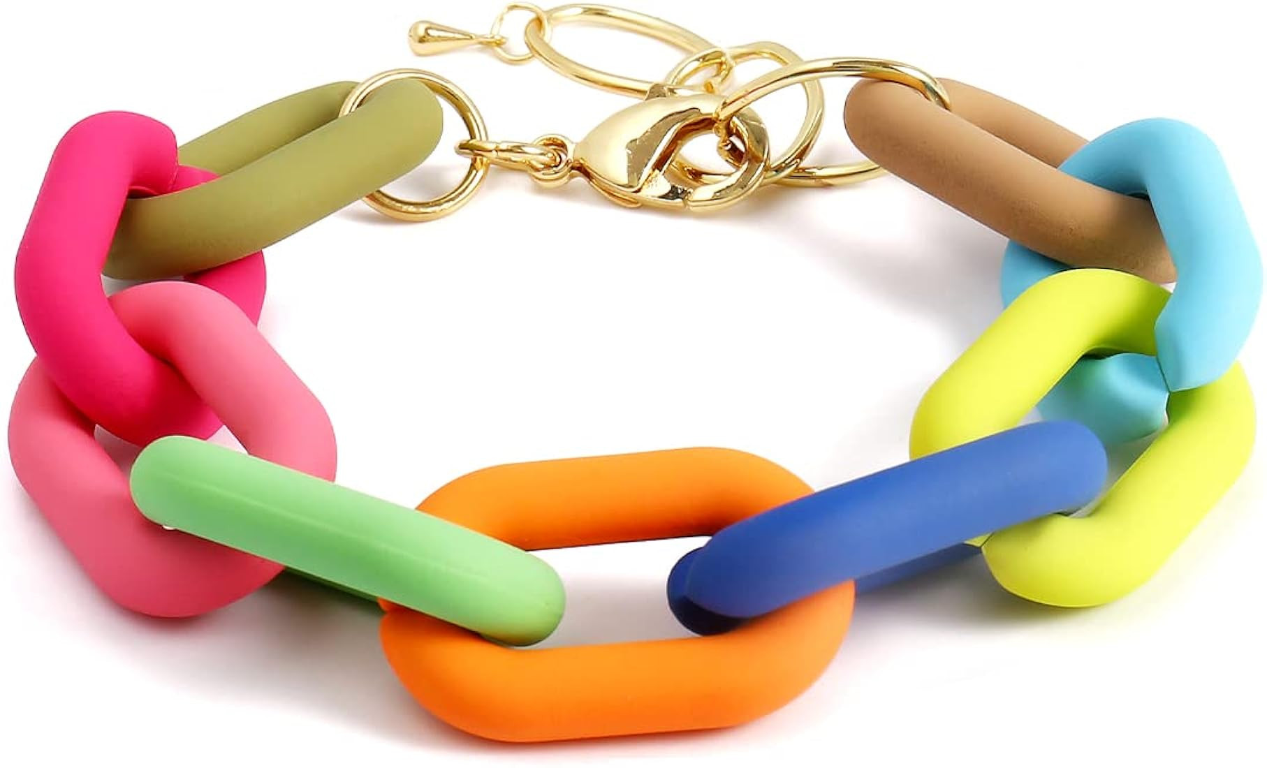 CONRAN KREMIX Resin Link Bracelet Trendy Bracelet Colorful Bracelet For Women And Beach Bracelets... | Amazon (US)