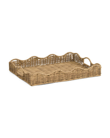 Large Rectangle Natural Wave Tray | TJ Maxx