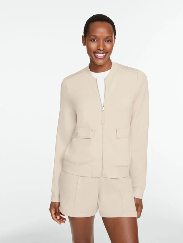 AirKnit Stretch Bomber Jacket | Talbots