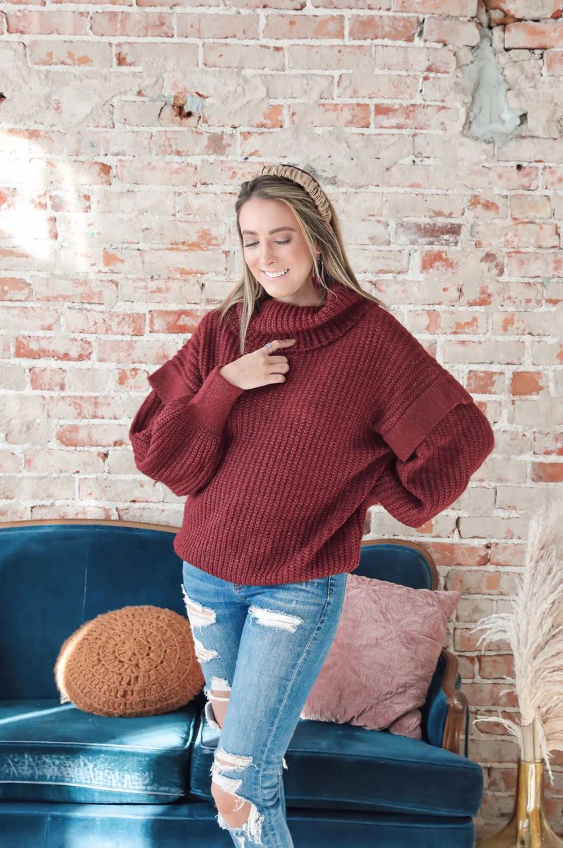 Festive Flair High Neck Sweater | Inspired Boutique