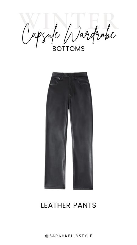 Winter capsule wardrobe, faux leather pants, Sarah Kelly style 

#LTKSeasonal #LTKstyletip #LTKHoliday
