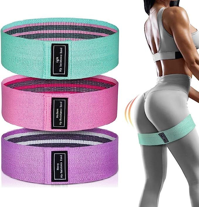 Booty Bands, Exercise Workout Bands, 3 Levels Resistance Bands for Legs and Butt | Amazon (US)