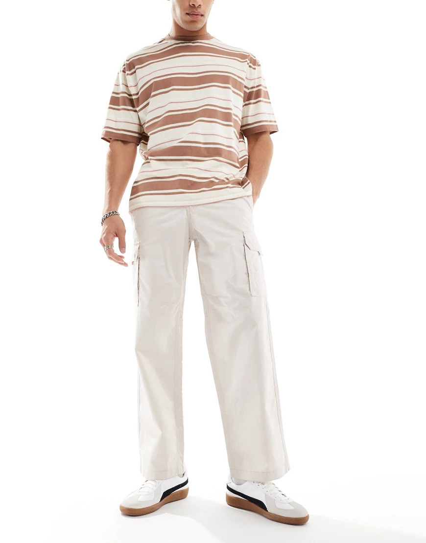 ADPT loose fit cargo trouser in beige-Neutral | ASOS (Global)