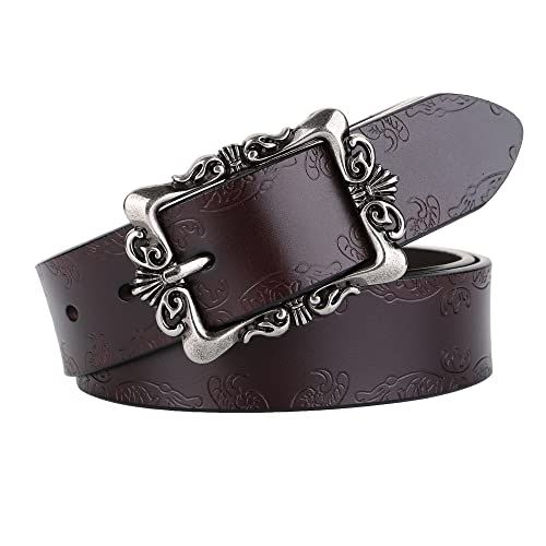 Belt for Women Classic Women'Vintage Buckle Belt-Leather Adjustable Stylish Belt for Pants and Je... | Amazon (US)