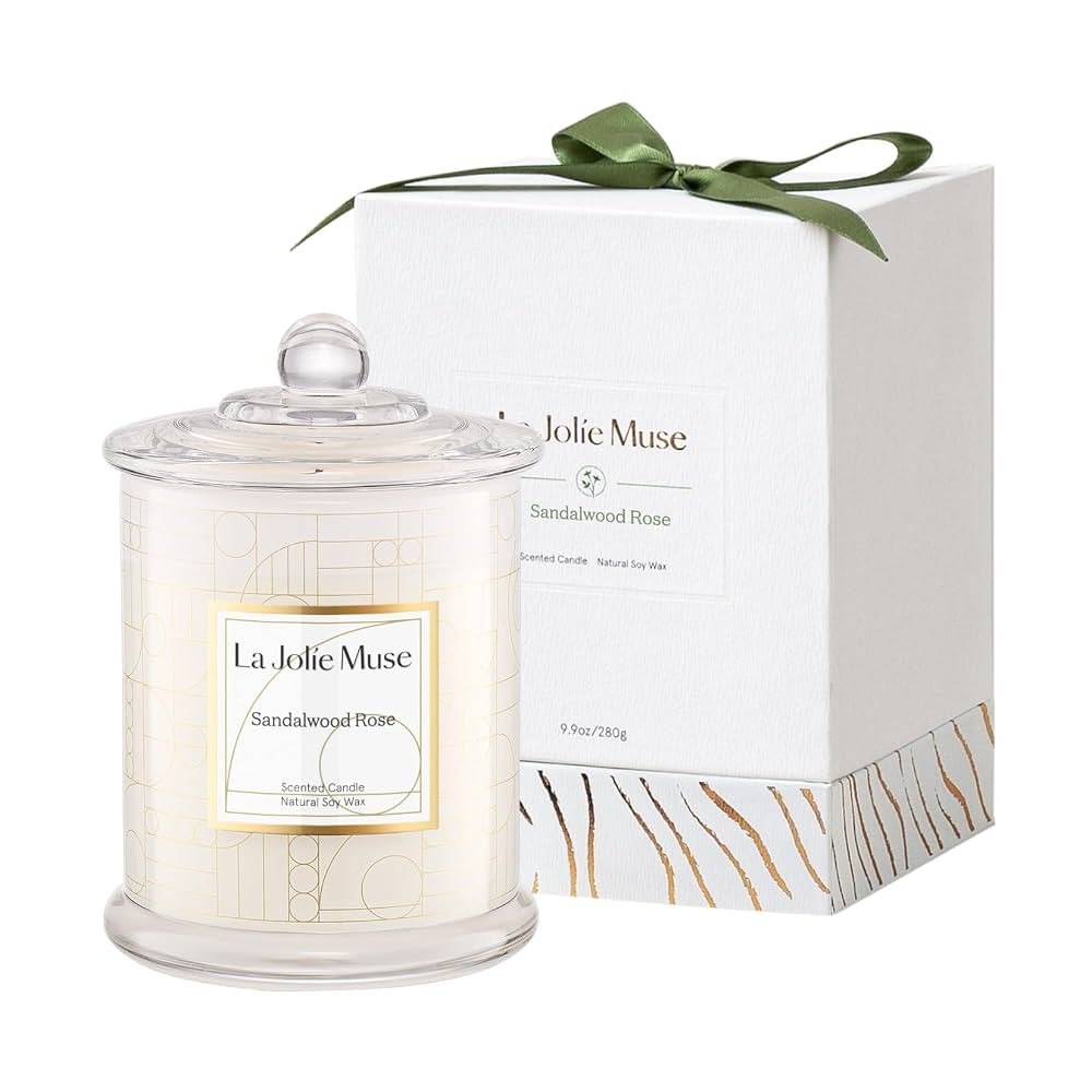 LA Jolíe Muse Duftkerze im Glas Sandelholz Rose, Geschenk für Frauen Sandelholzduftkerzen Zuhau... | Amazon (DE)