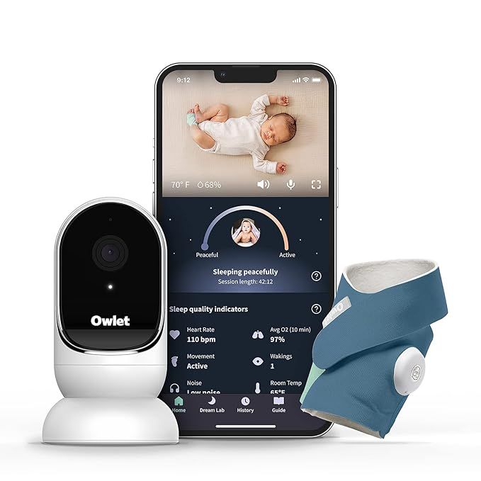 Owlet Dream Duo Smart Baby Monitor - Video with HD Camera & Sock: Only to Track Heart Rate Averag... | Amazon (US)