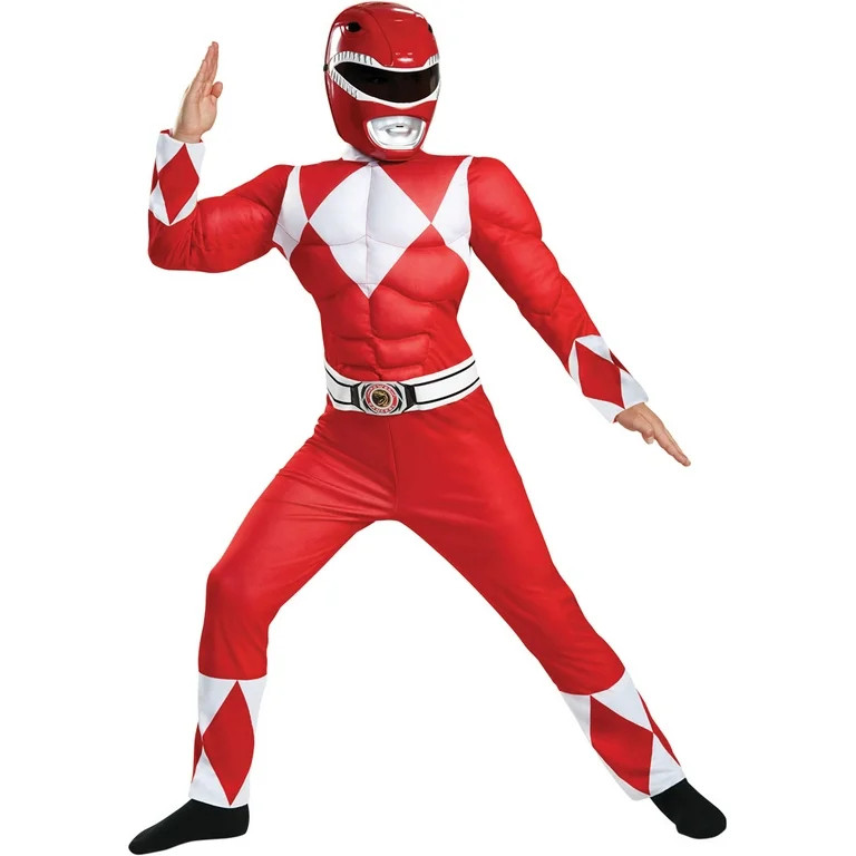 Disguise Power Rangers Mighty Morphin Red Ranger Classic Muscle Child Halloween Costume - Walmart... | Walmart (US)