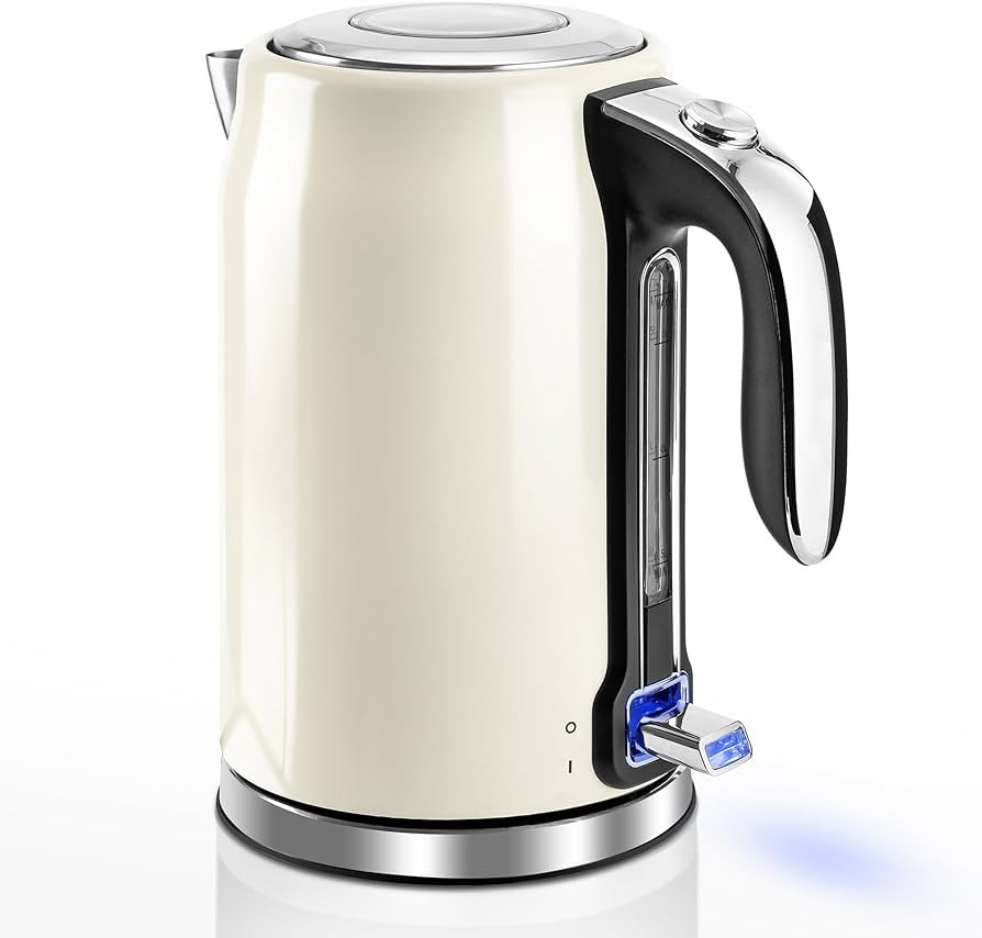 Pukomc Electric Kettle - 1.7L Hot Water Boiler - Stainless Electric Tea kettle with Water Window,... | Amazon (US)
